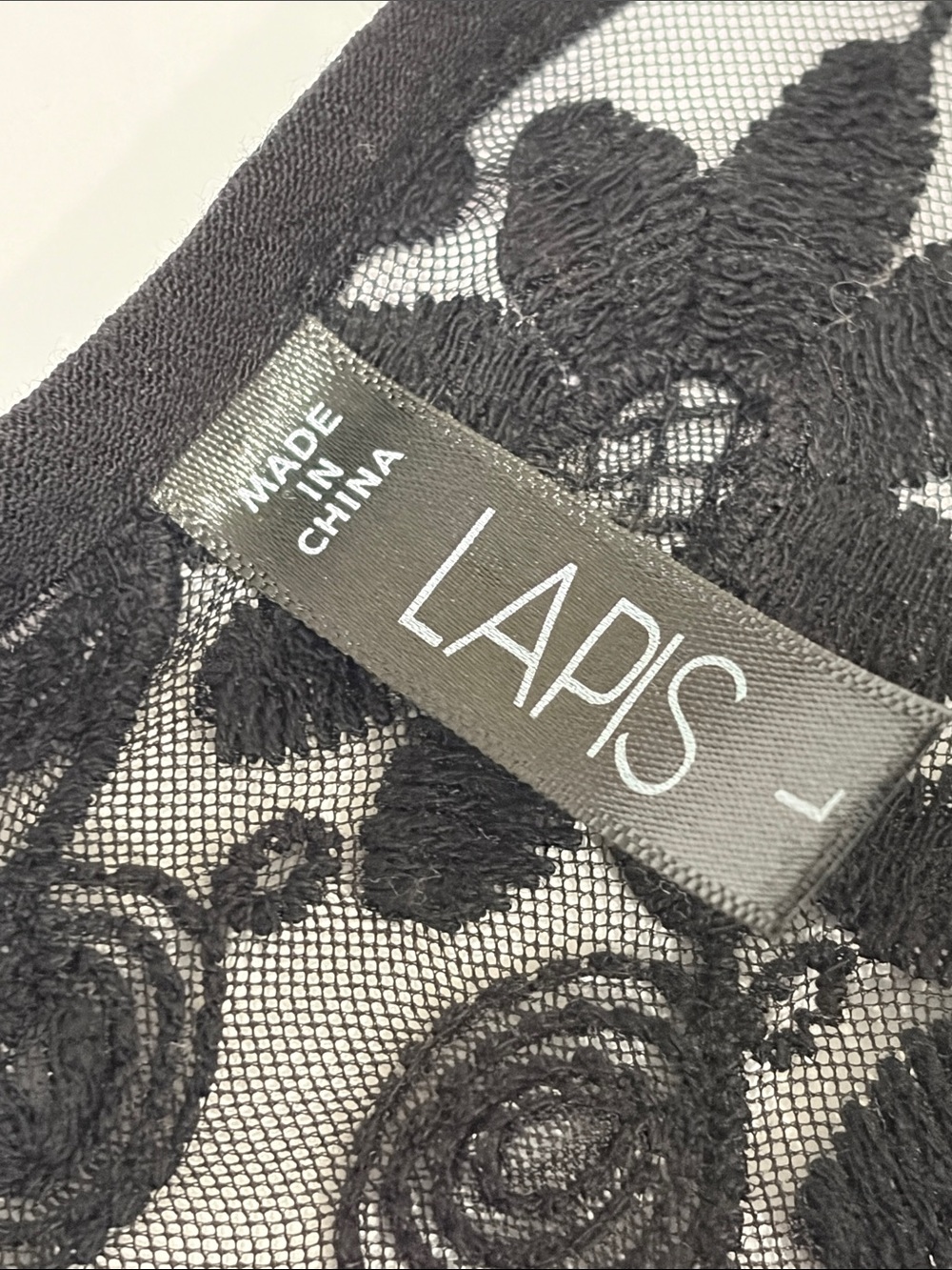 Lapis Black Floral Lace Top - Picture 5 of 6